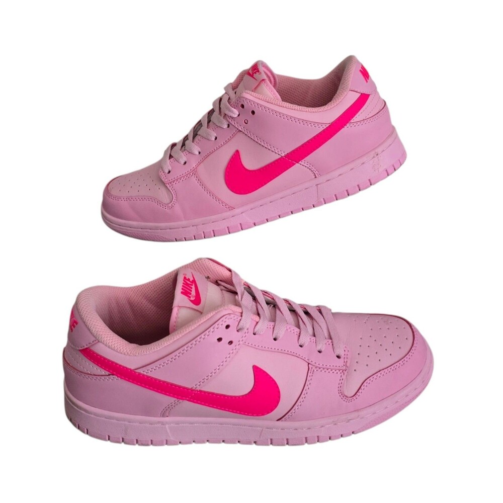 Nike Pink Low Top Athletic Shoes with Hot Pink Swoosh - Picture 2 of 11